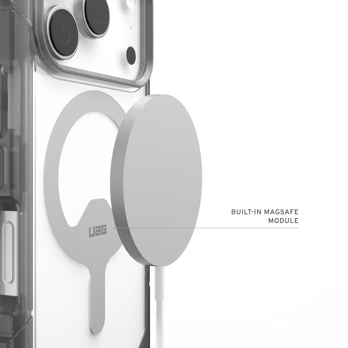 UAG รุ่น Trooper (Magsafe) - เคส iPhone 17 Pro - สี Clear/Ash