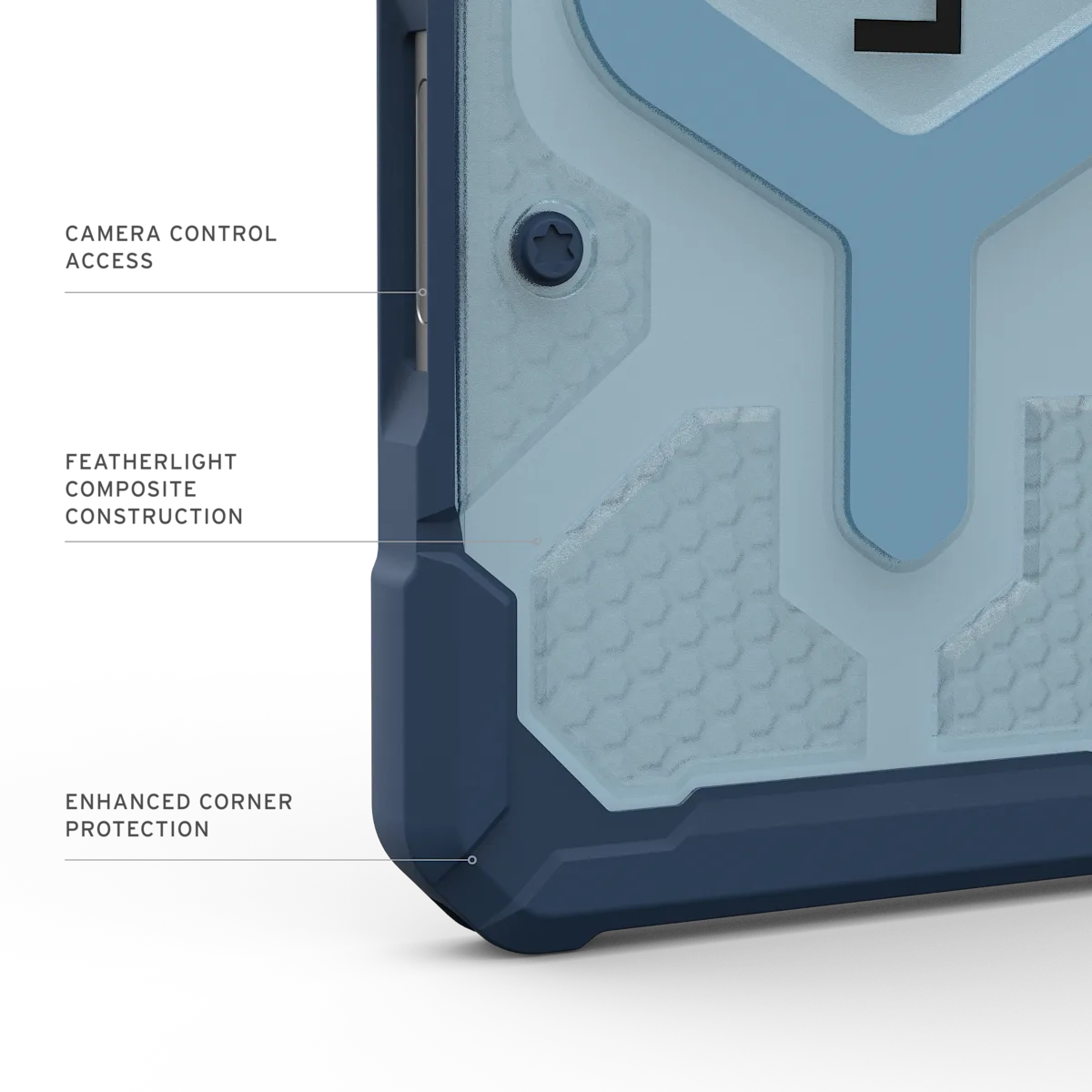 UAG รุ่น Pathfinder Clear (Magsafe) - เคส iPhone Air - สี Blues/Lanyard