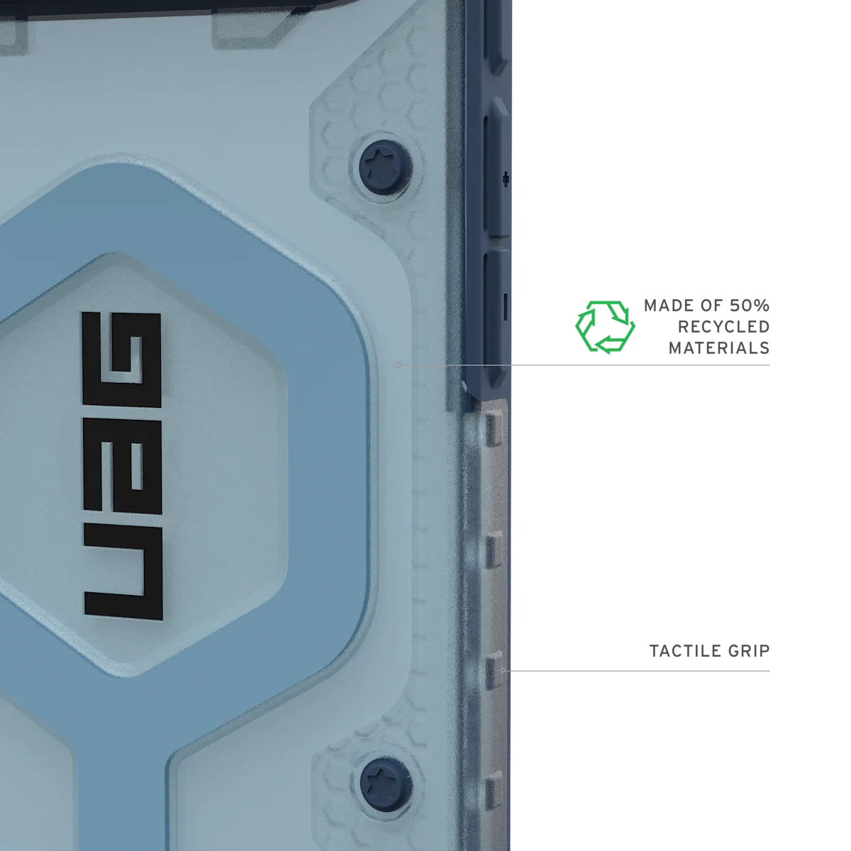 UAG รุ่น Pathfinder Clear (Magsafe) - เคส iPhone Air - สี Blues/Lanyard