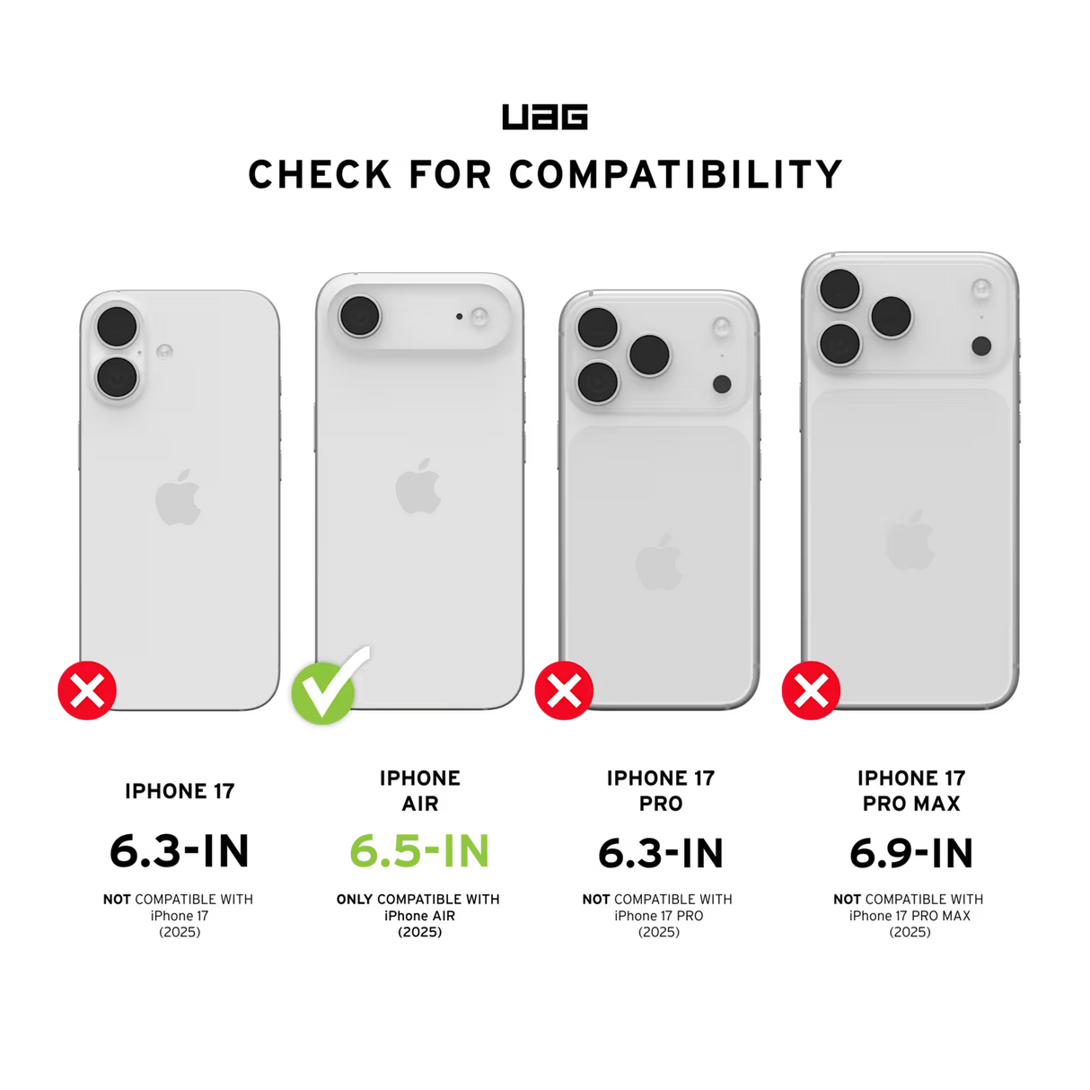 UAG รุ่น Glass Shield - ฟิล์มกระจก iPhone Air