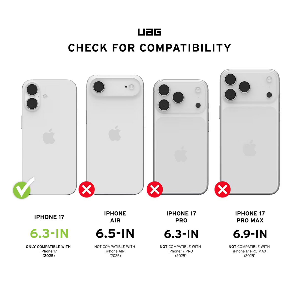 UAG รุ่น Plyo Pro - เคส iPhone 17 - สี Ice/White