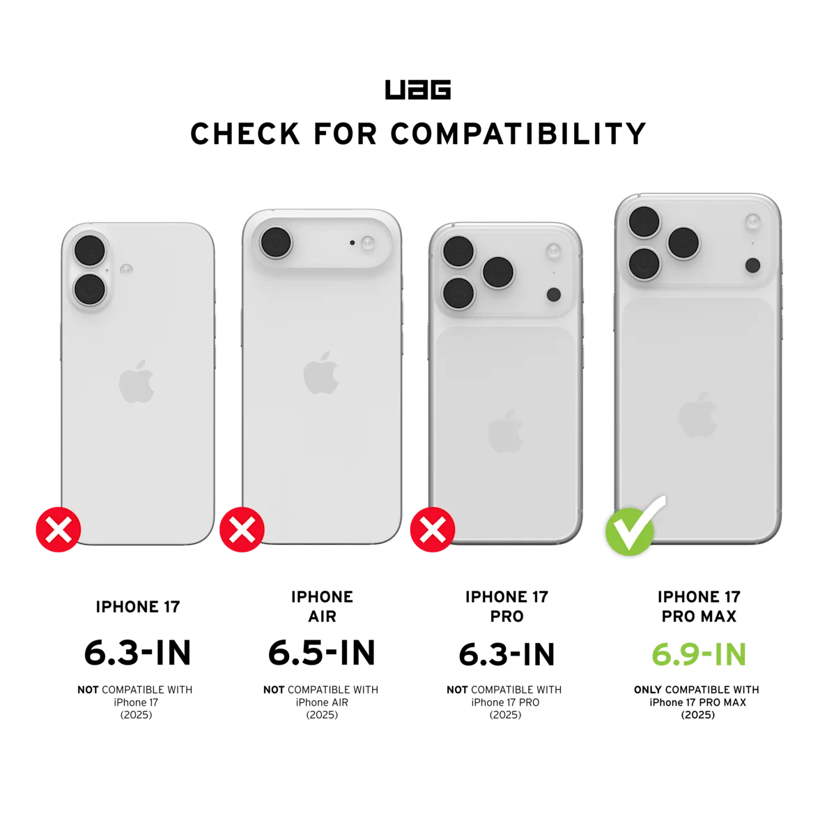 UAG รุ่น Dot (Magsafe) - เคส iPhone 17 Pro Max - สี Ash