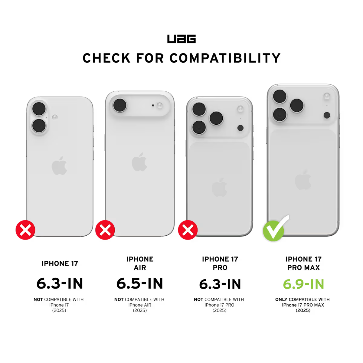 UAG รุ่น Glass Shield Ultra - ฟิล์มกระจก iPhone 17 Pro Max