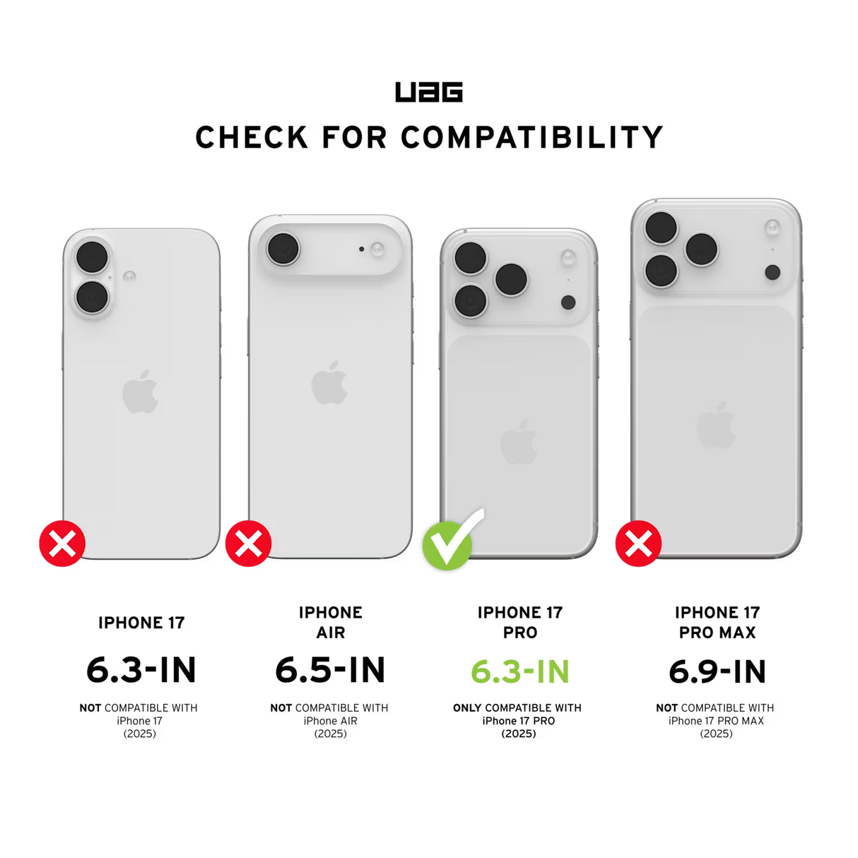 UAG รุ่น Glass Shield Ultra - ฟิล์มกระจก iPhone 17 Pro