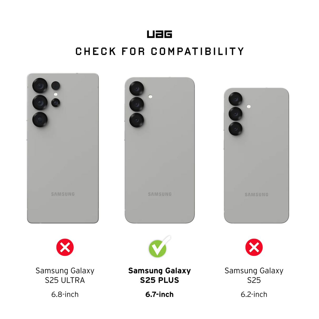 UAG รุ่น Pathfinder Clear with Magnetic - เคส Galaxy S25 Plus - สี Ash