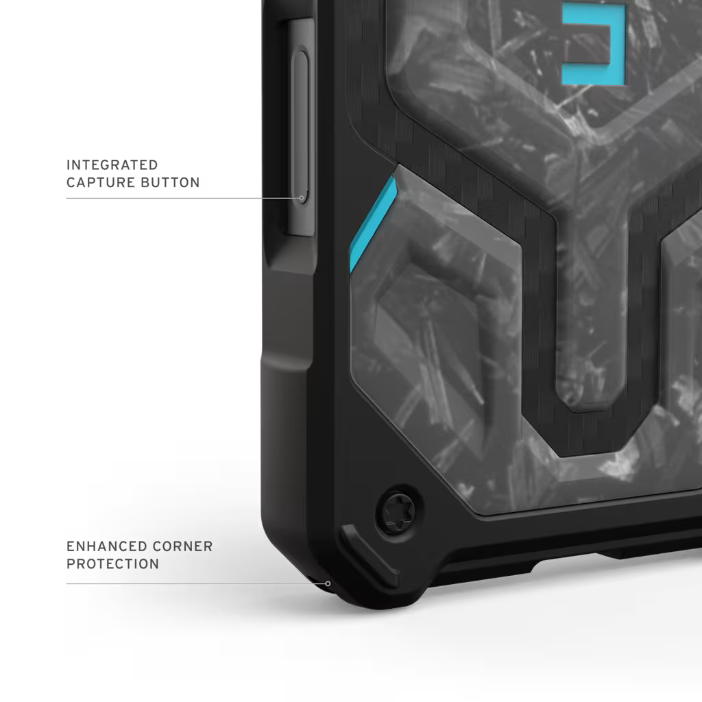 UAG รุ่น Monarch Pro - เคส iPhone 17 Pro – สี Forged Carbon Fiber/Blue (Limited Edition)