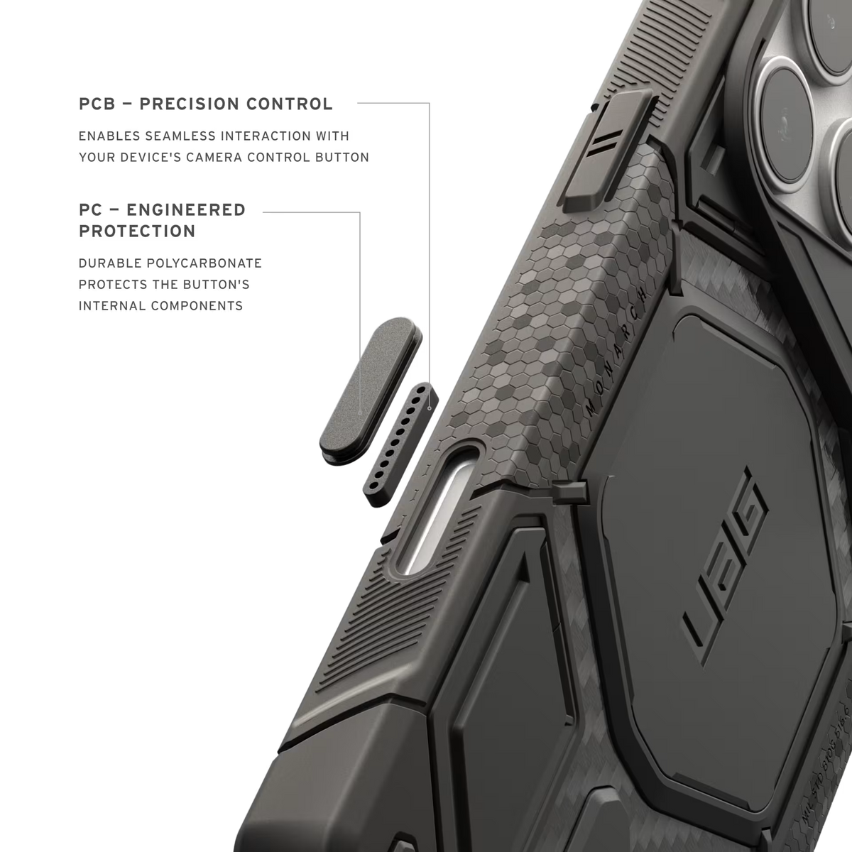 UAG รุ่น Monarch Pro (Cap) - เคส iPhone 17 Pro / 18 Pro - สี Carbon Fiber