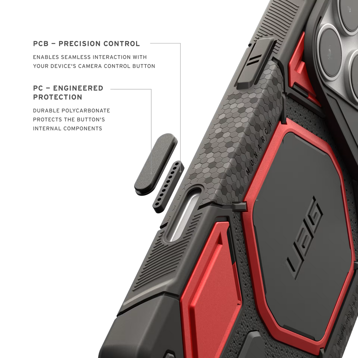 UAG รุ่น Monarch Pro (Cap) - เคส iPhone 17 Pro / 18 Pro - สี Crimson