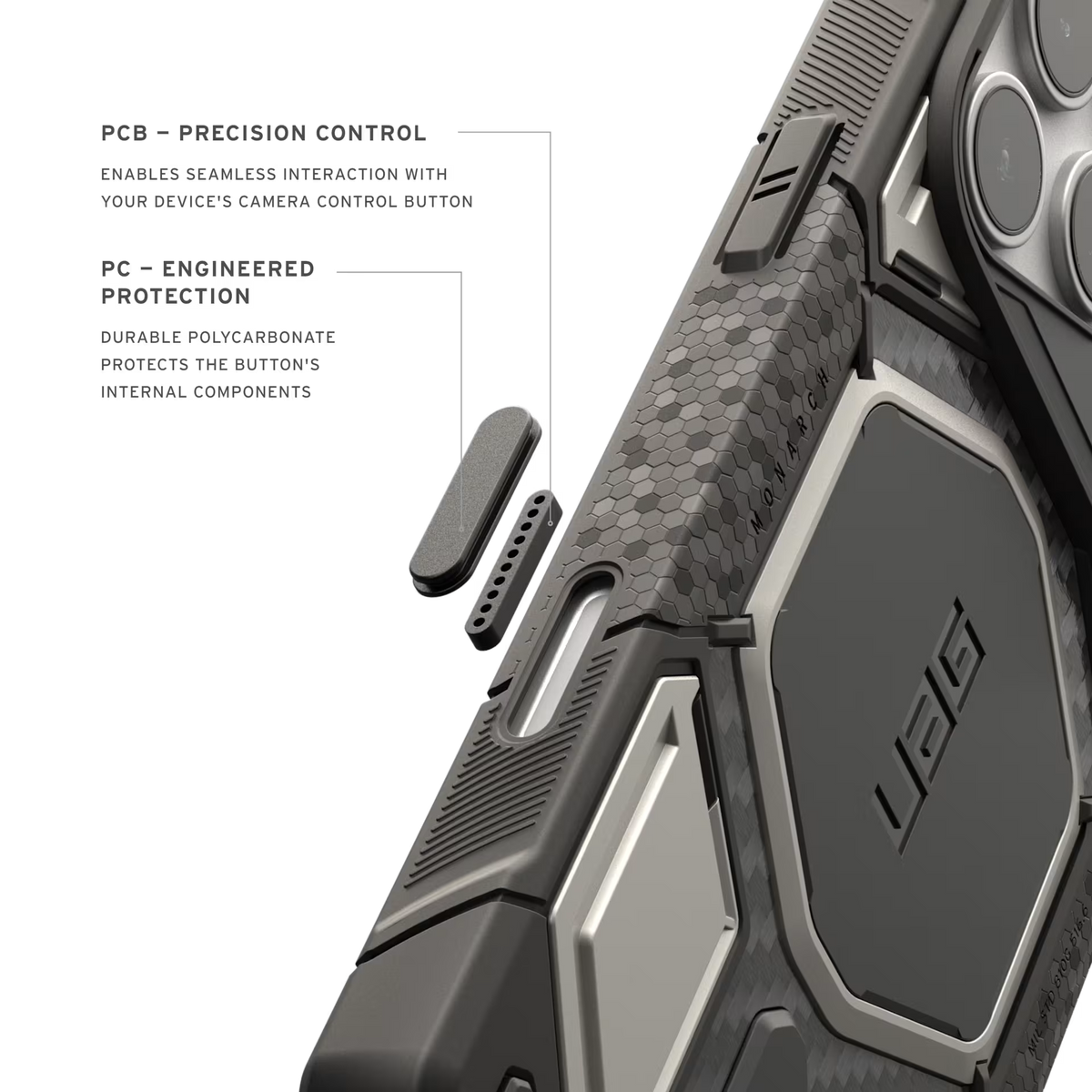 UAG รุ่น Monarch Pro (Cap) - เคส iPhone 17 Pro Max / 18 Pro Max - สี Titanium