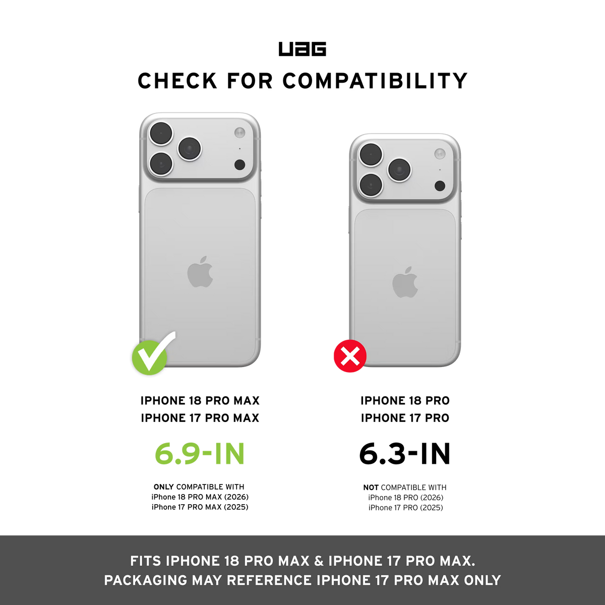 UAG รุ่น Dot (Magsafe) - เคส iPhone 17 Pro Max / 18 Pro Max - สี Ice/Smoke
