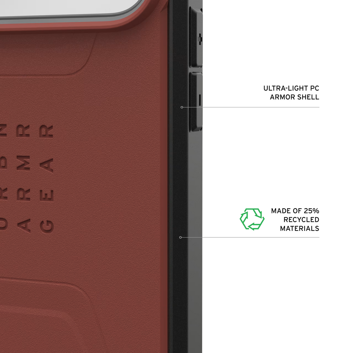 UAG รุ่น Civilian (Magsafe) - เคส iPhone 17 Pro Max / 18 Pro Max - สี Burgundy