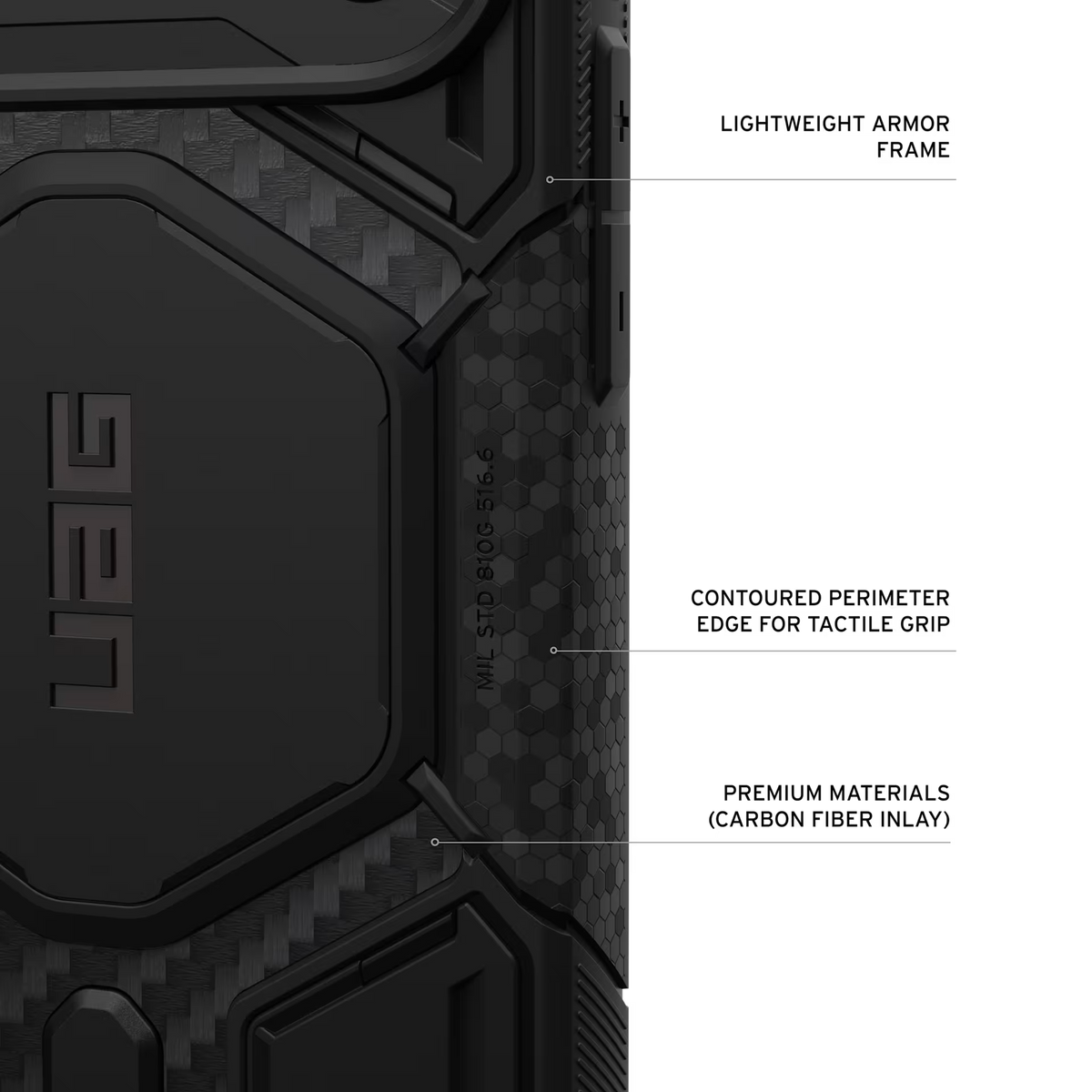 UAG รุ่น Monarch Pro (Cap) - เคส iPhone 17 Pro Max / 18 Pro Max - สี Carbon Fiber