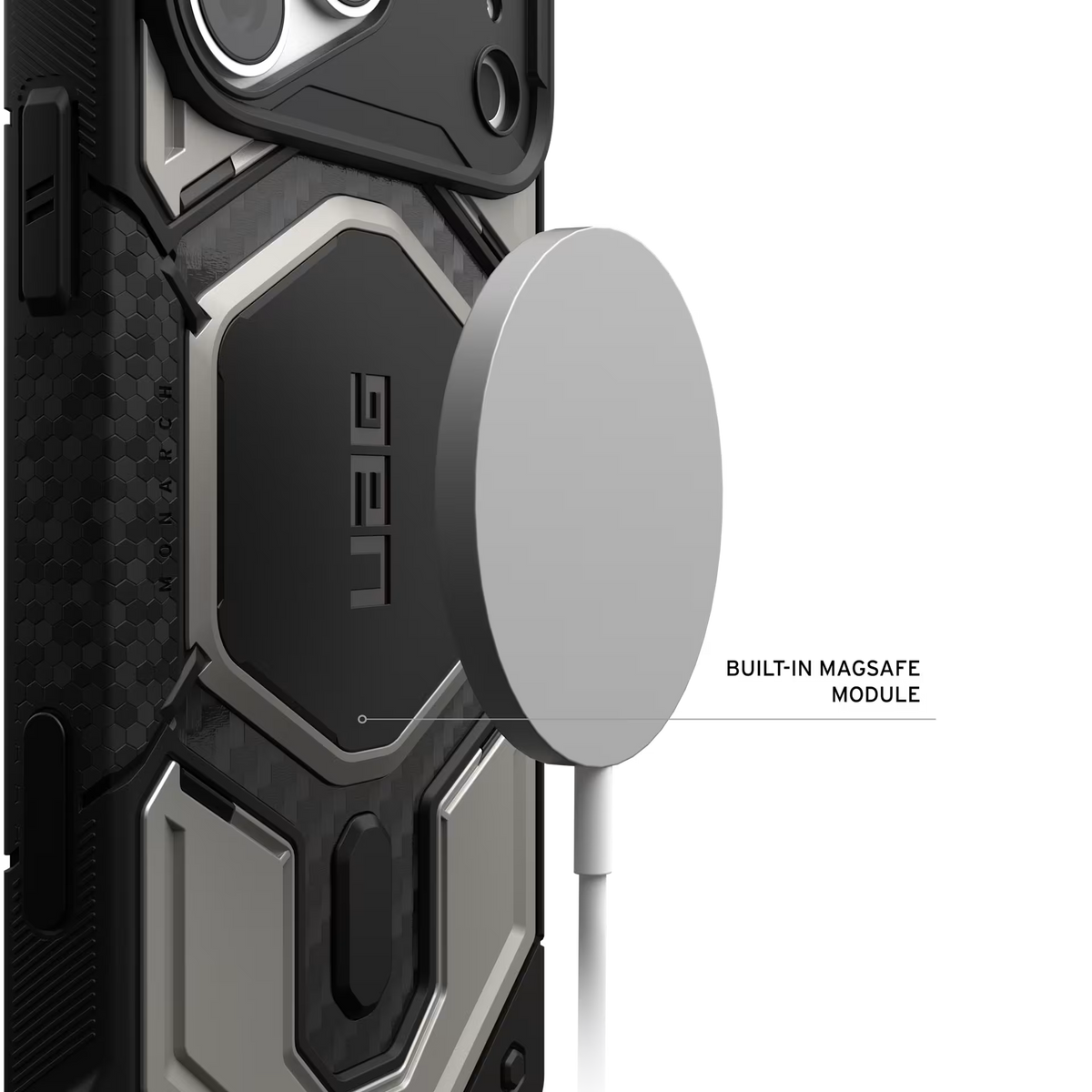 UAG รุ่น Monarch Pro (Cap) - เคส iPhone 17 Pro Max / 18 Pro Max - สี Titanium