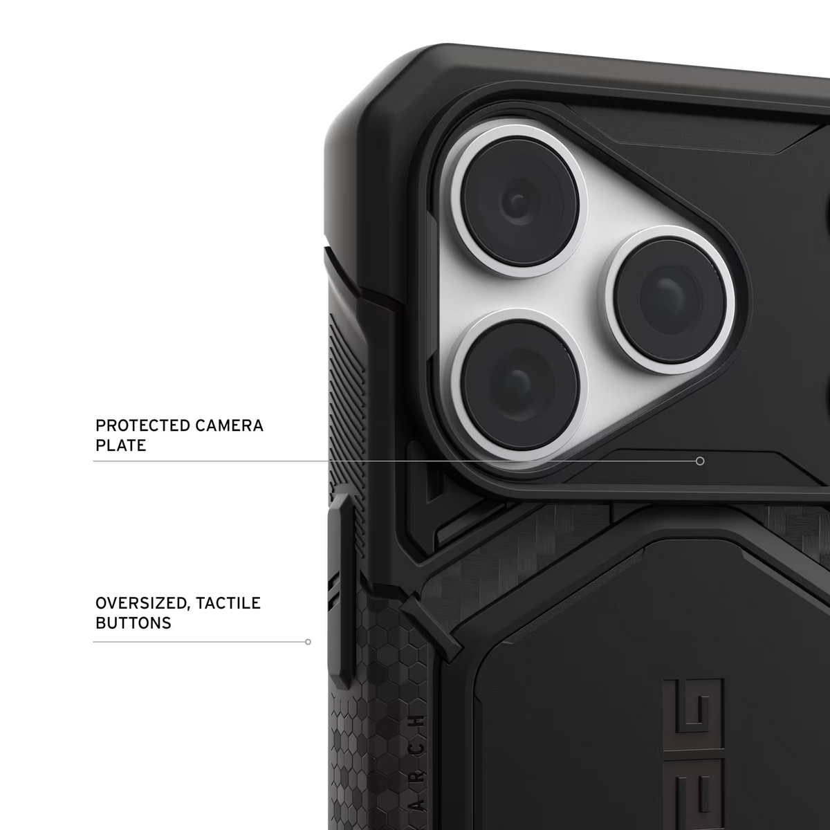 UAG รุ่น Monarch Pro (Cap) - เคส iPhone 17 Pro / 18 Pro - สี Carbon Fiber