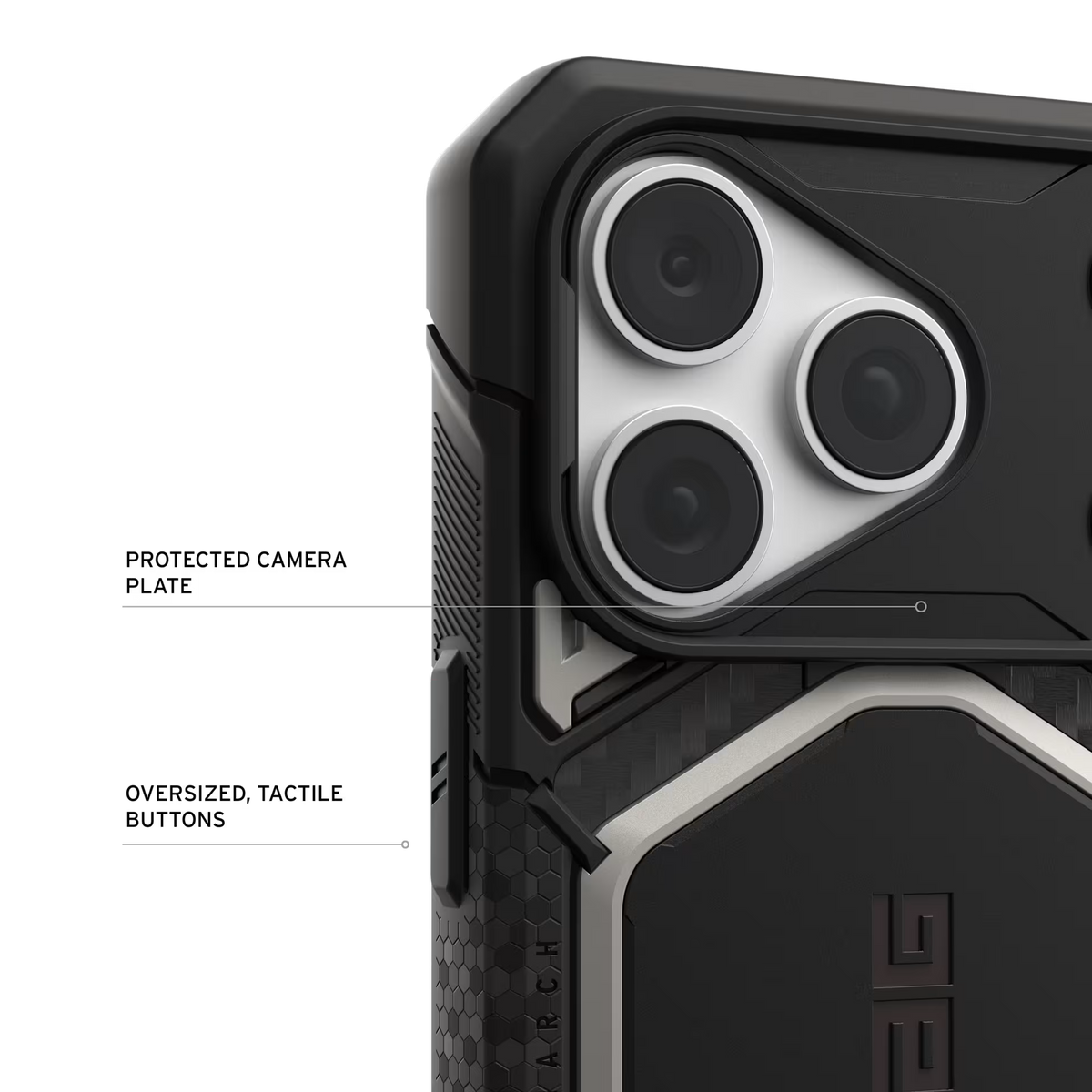 UAG รุ่น Monarch Pro (Cap) - เคส iPhone 17 Pro / 18 Pro - สี Titanium