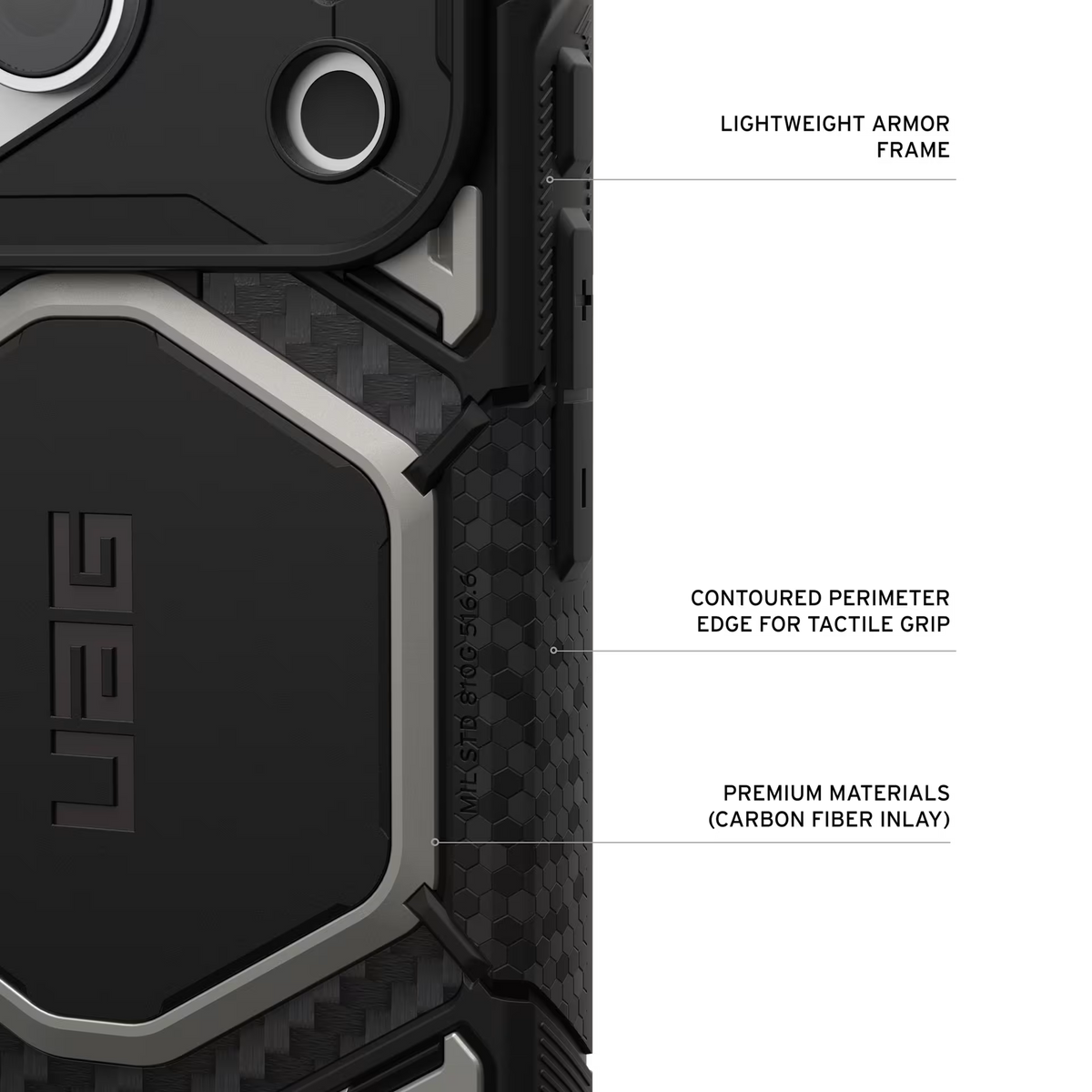 UAG รุ่น Monarch Pro (Cap) - เคส iPhone 17 Pro / 18 Pro - สี Titanium