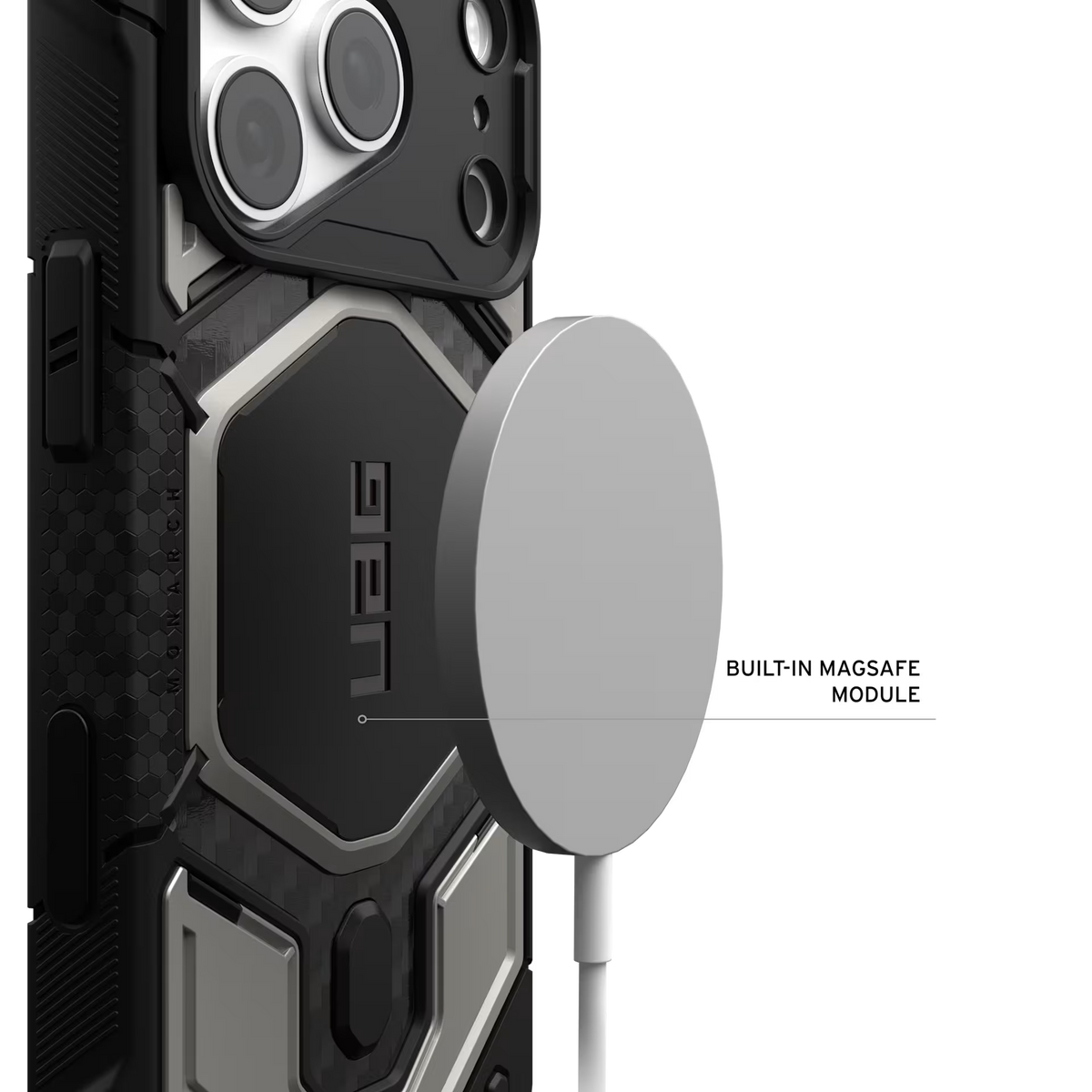 UAG รุ่น Monarch Pro (Cap) - เคส iPhone 17 Pro / 18 Pro - สี Titanium