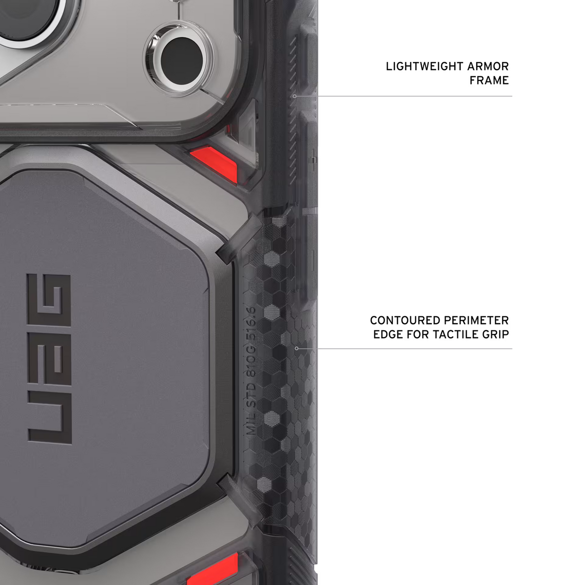 UAG รุ่น Monarch Pro (No Cap) - เคส iPhone 17 Pro / 18 Pro - สี VEIL/Ash