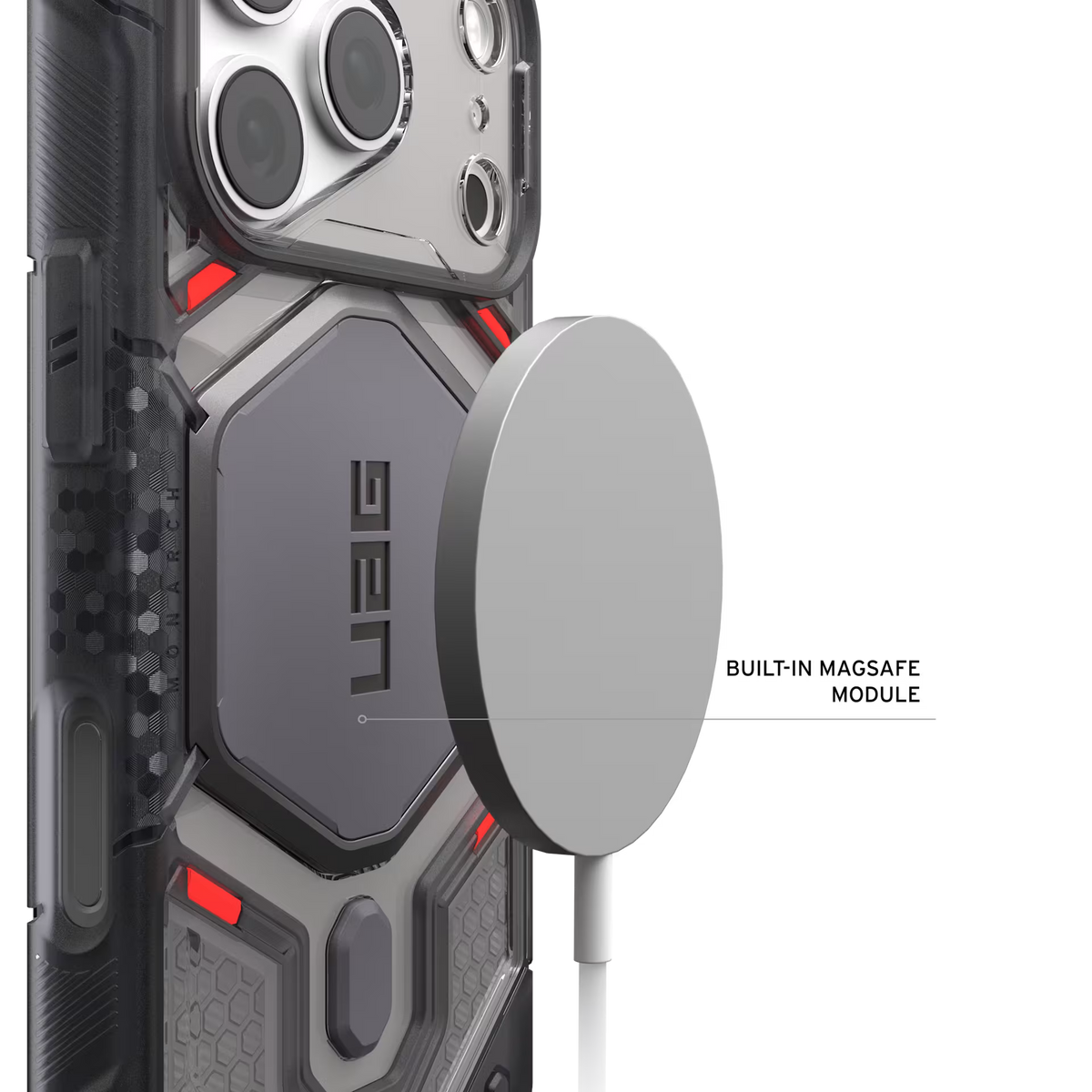 UAG รุ่น Monarch Pro (No Cap) - เคส iPhone 17 Pro / 18 Pro - สี VEIL/Ash