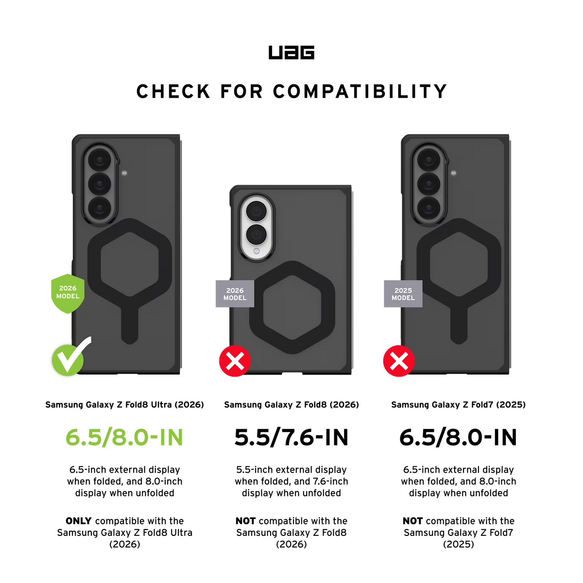 UAG รุ่น Mouve XTE (Magnetic) - เคส Galaxy Z Fold 8 Ultra - สี Ash
