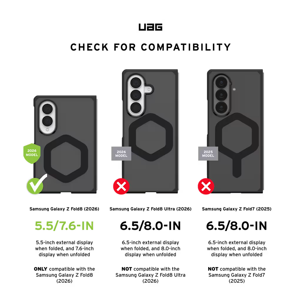 UAG รุ่น Mouve (Magnetic) - เคส Galaxy Z Fold 8 - สี Ash