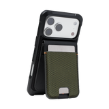 UAG รุ่น Metropolis Wallet - ที่เก็บบัตรติดหลังมือถือ - สี Kevlar Element Green