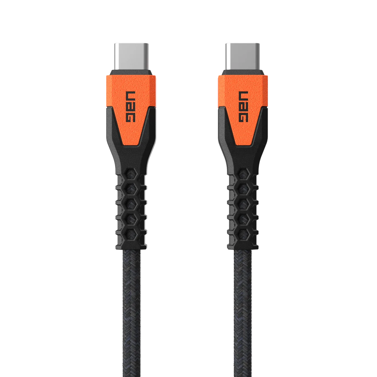 สายชาร์จ UAG รุ่น Rugged Kevlar USB C-to-USB C Cable ความยาว 1.5 เมตร - สี Black/Orange