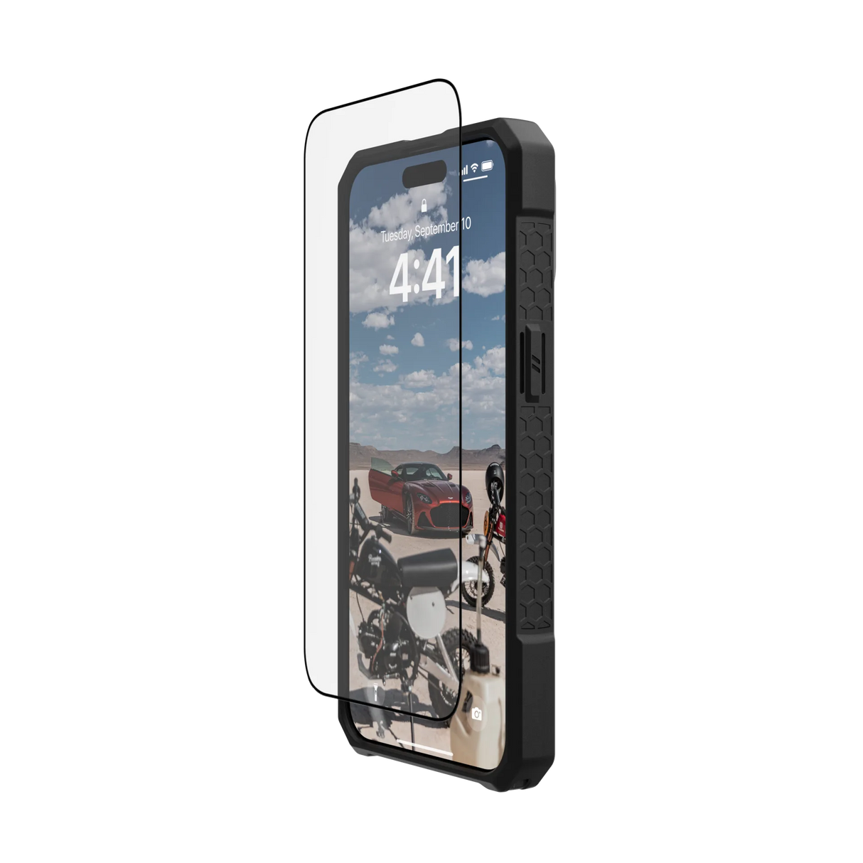 ฟิล์มกระจก UAG รุ่น Glass Screen Shield Plus - iPhone 15 Pro Max - สี Clear/Black