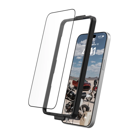 ฟิล์มกระจก UAG รุ่น Glass Screen Shield Plus - iPhone 15 Pro Max - สี Clear/Black