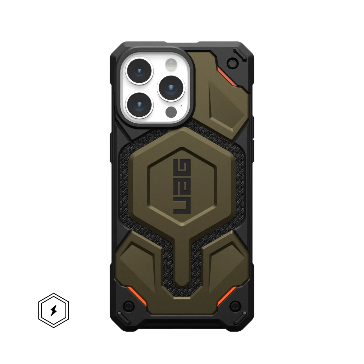 เคส UAG รุ่น Monarch Pro - iPhone 15 Pro Max - สี Kevlar Element Green
