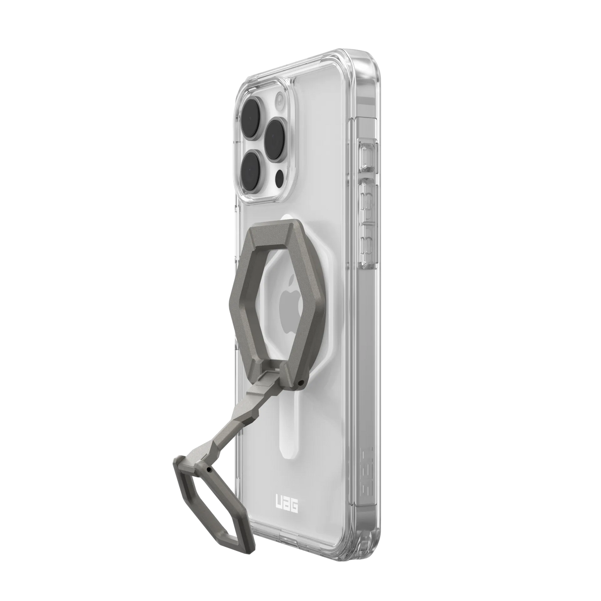 UAG รุ่น Plyo Magsafe Bundel – เคส iPhone 16 Pro Max – สี Ice White/Titanium Stand