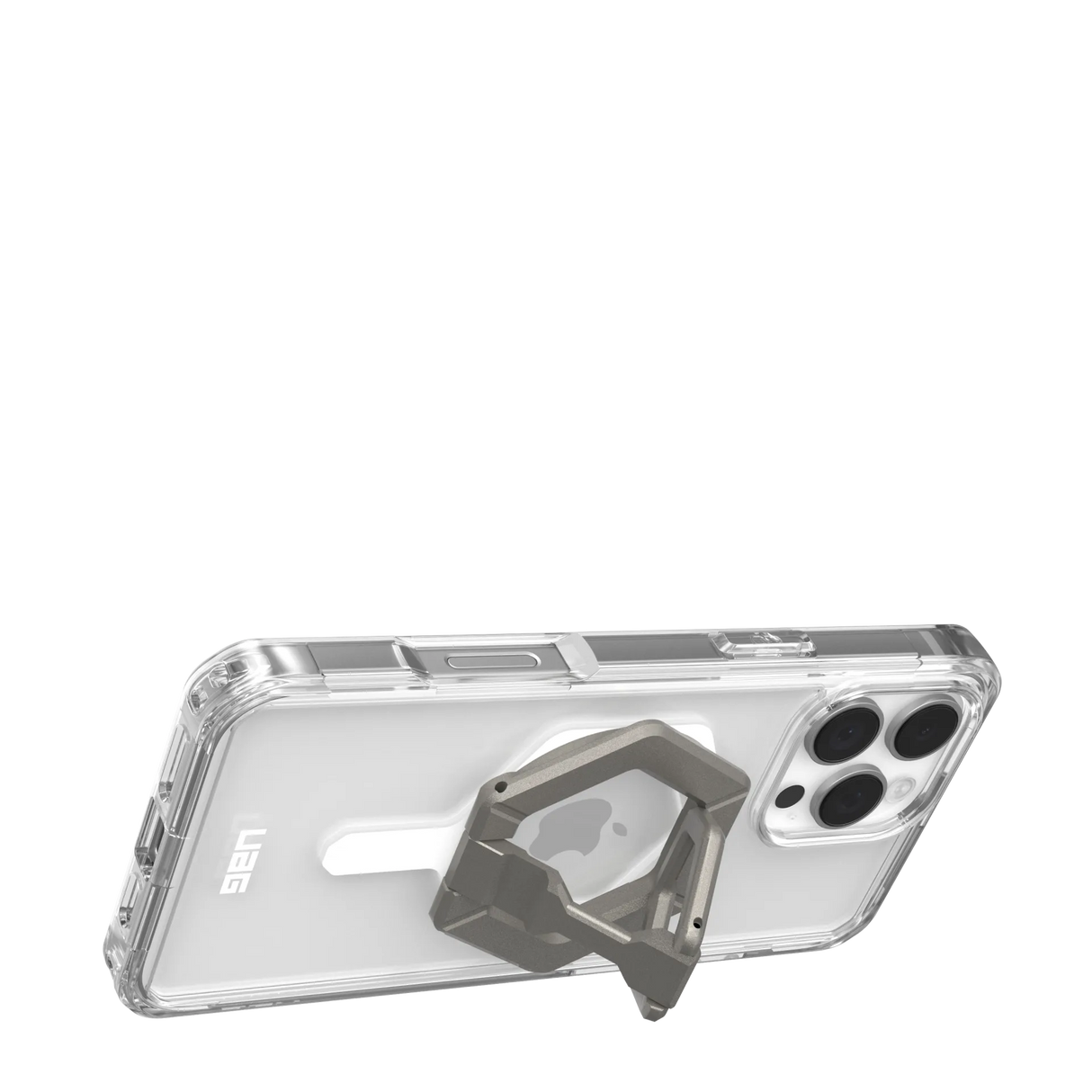 UAG รุ่น Plyo Magsafe Bundel – เคส iPhone 16 Pro Max – สี Ice White/Titanium Stand