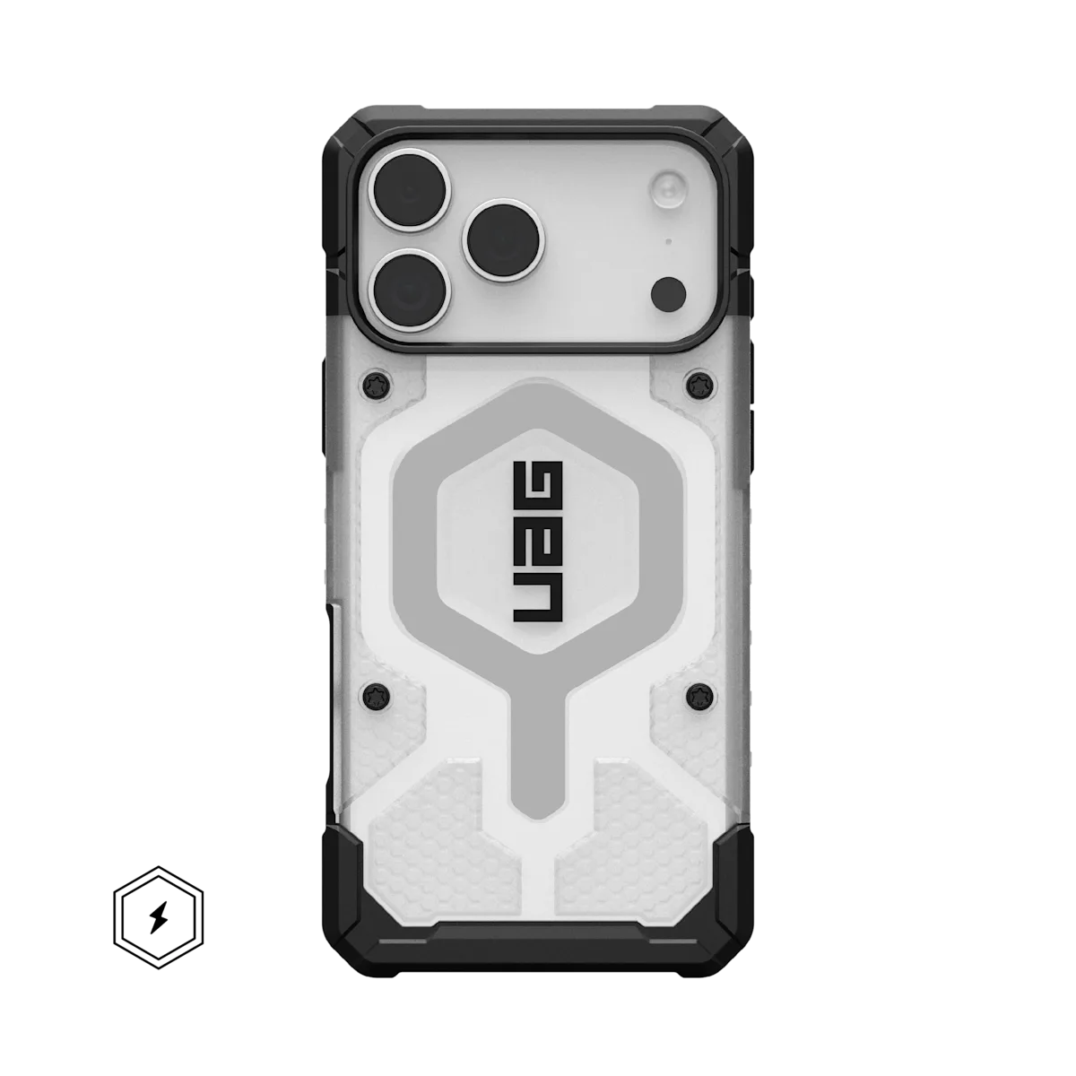UAG รุ่น Pathfinder Clear (Magsafe) - เคส iPhone 17 Pro Max - สี Ice/Silver