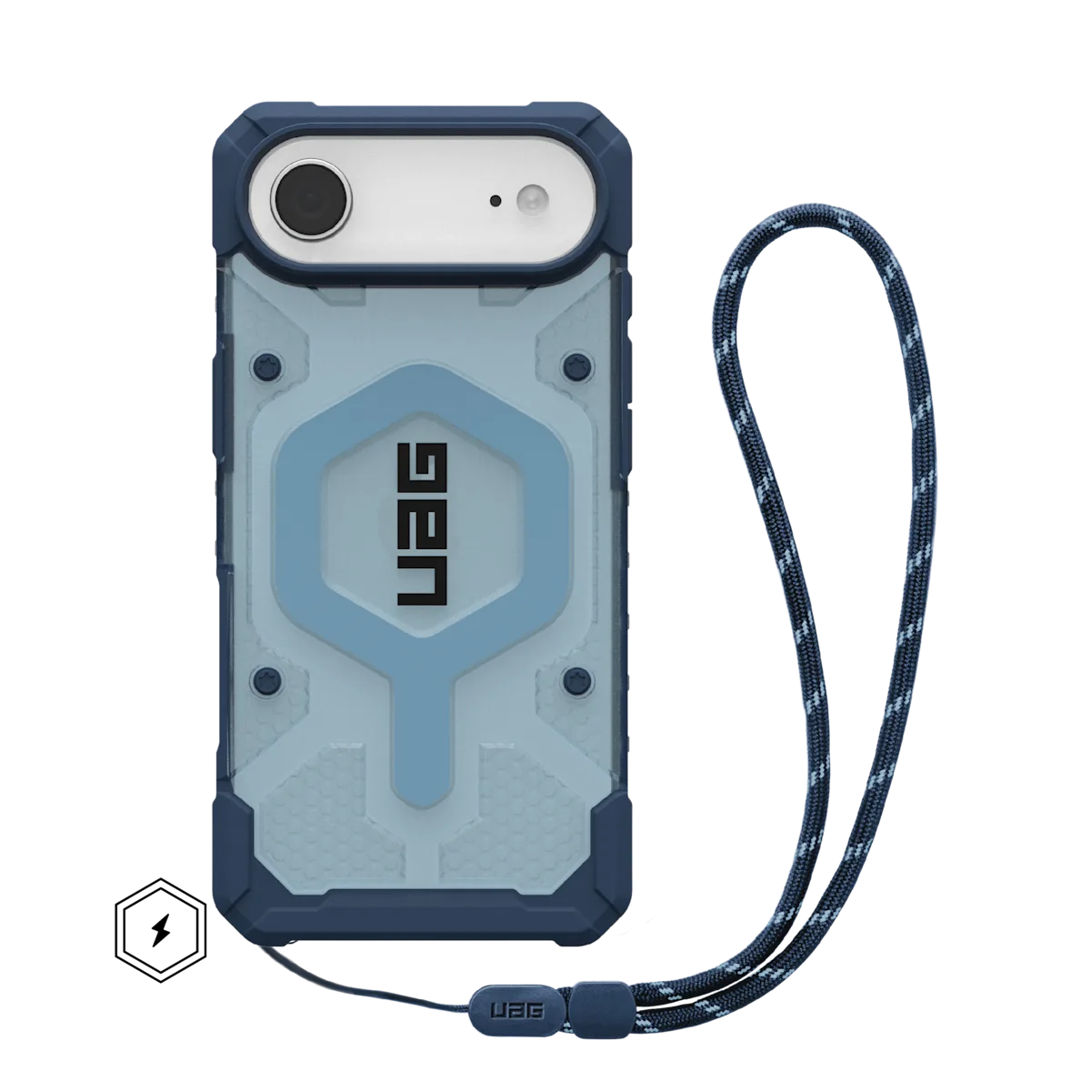 UAG รุ่น Pathfinder Clear (Magsafe) - เคส iPhone Air - สี Blues/Lanyard