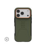 UAG รุ่น Civilian (Magsafe) - เคส iPhone 17 Pro - สี Olive/Orange