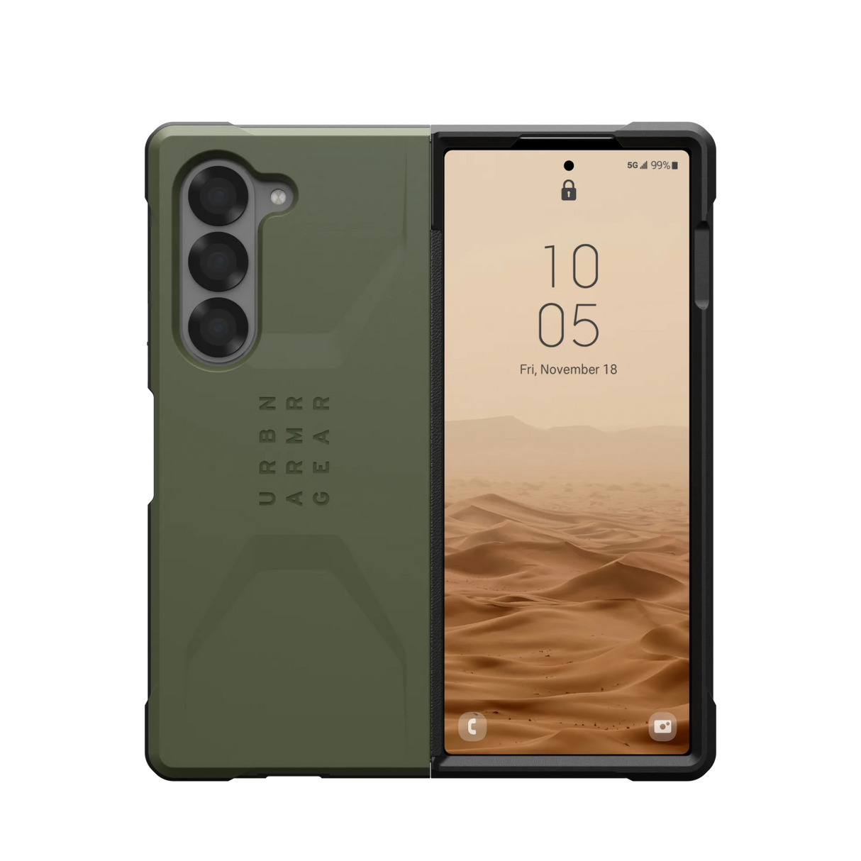 เคส UAG รุ่น Civilian - Galaxy Z Fold 6 - สี Olive Drab