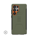 UAG รุ่น Civilian with Magnetic - เคส Galaxy S25 Ultra - สี Olive Drab/Orange