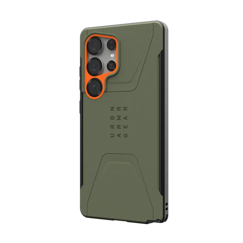 UAG รุ่น Civilian with Magnetic - เคส Galaxy S25 Ultra - สี Olive Drab/Orange