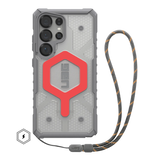 UAG รุ่น Pathfinder Clear with Magnetic Bundle - เคส Galaxy S25 Ultra - สี Active Lava/Lanyard
