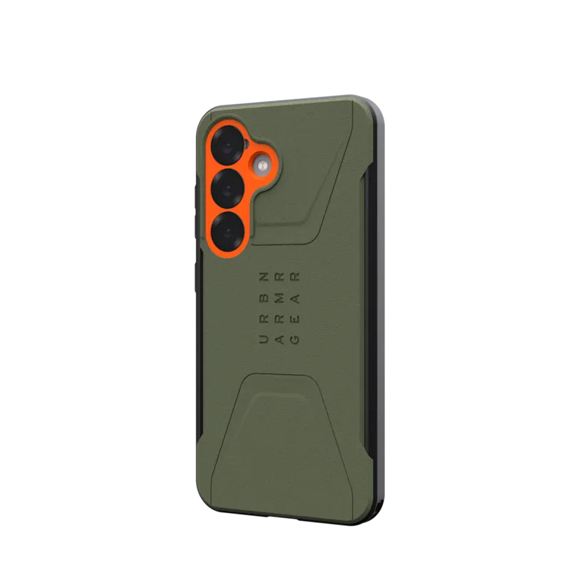 UAG รุ่น Civilian with Magnetic – เคส Galaxy S25 – สี Olive Drab/Orange
