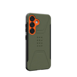 UAG รุ่น Civilian with Magnetic – เคส Galaxy S25 – สี Olive Drab/Orange