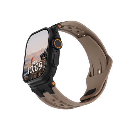 UAG รุ่น Monarch - สายนาฬิกา Apple Watch 42/44/45/49mm - สี Dark Earth/Black Titanium