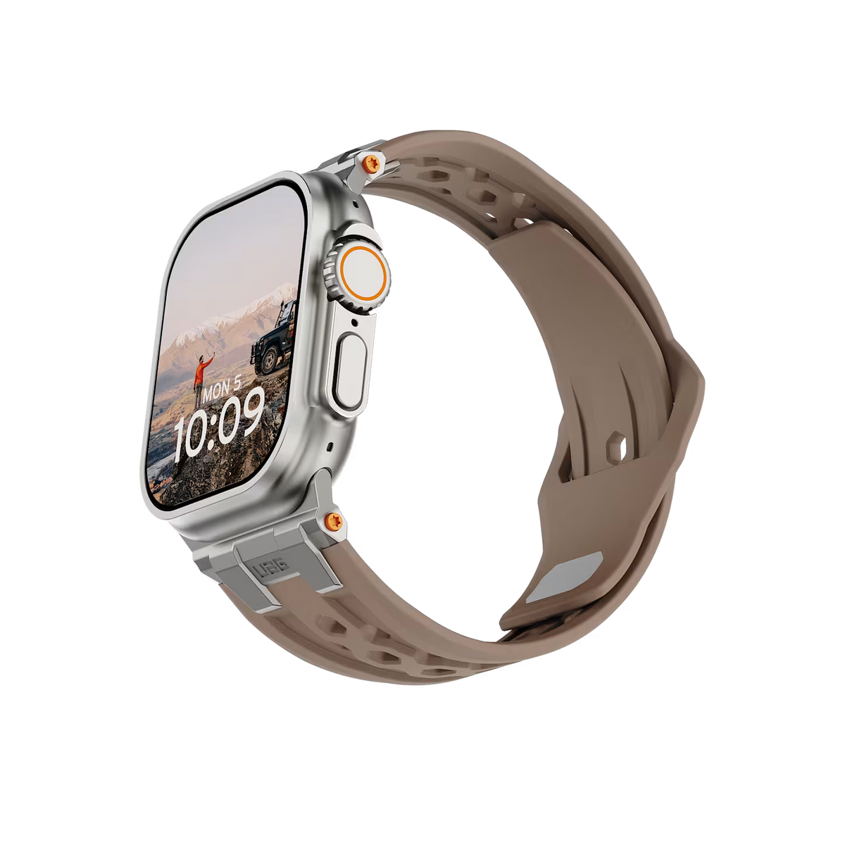 UAG รุ่น Monarch - สายนาฬิกา Apple Watch 42/44/45/49mm - สี Dark Earth/Titanium
