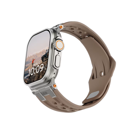UAG รุ่น Monarch - สายนาฬิกา Apple Watch 42/44/45/49mm - สี Dark Earth/Titanium