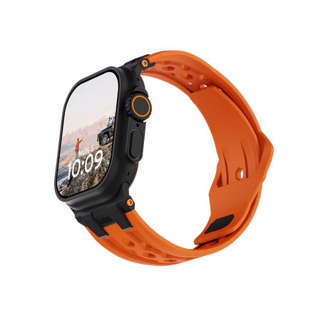 UAG รุ่น Monarch - สายนาฬิกา Apple Watch 42/44/45/49mm - สี Orange/Black Titanium