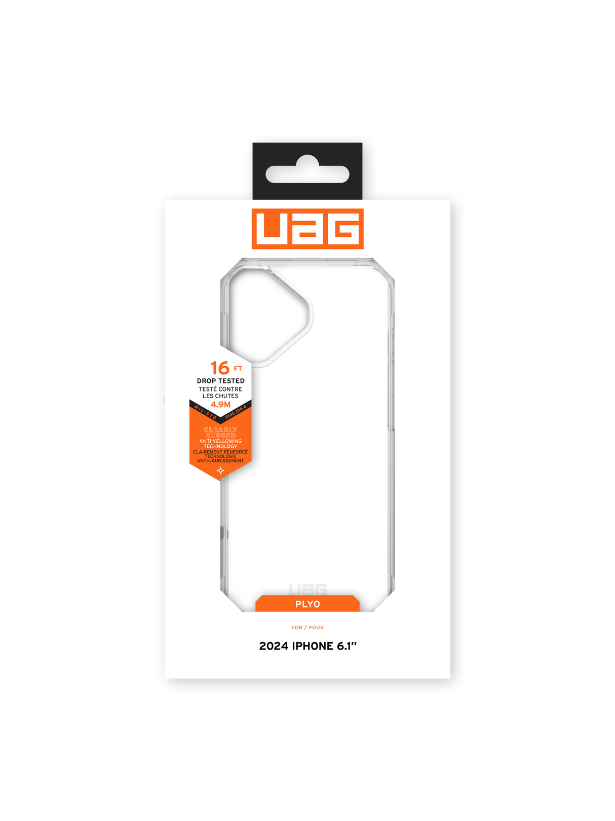 UAG รุ่น Plyo – เคส iPhone 16 – สี Ice